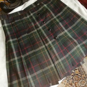 Plaid mock kilt